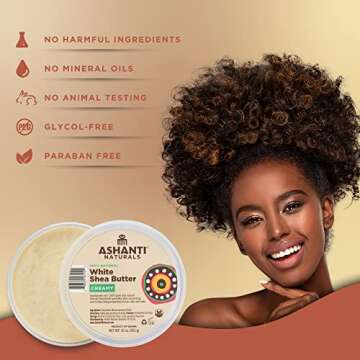 Ashanti Naturals White Raw Shea Butter | 100% Natural Moisturizer for All