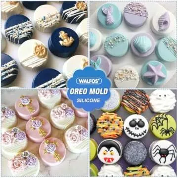 Walfos Non-Stick Oreo Molds for Easy Baking & Crafts
