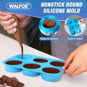 Walfos Non-Stick Oreo Molds for Easy Baking & Crafts