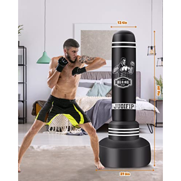 JUOIFIP 69" Heavy Duty Freestanding Punching Bag Set