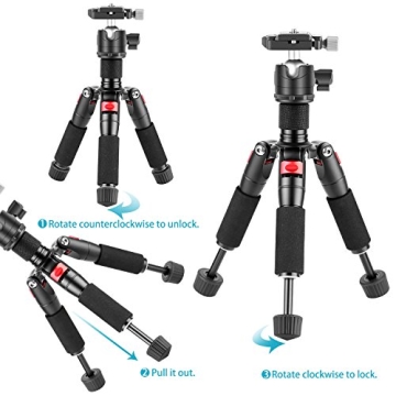 NEEWER 20" Portable Mini Tripod With 360° Ball Head