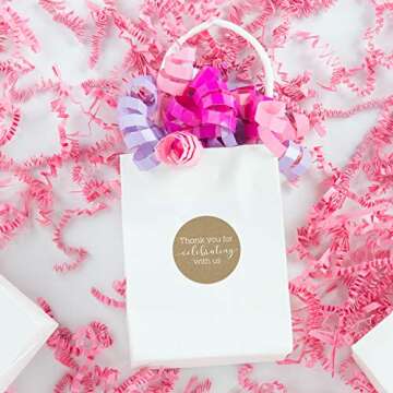 1.5" Thank You for Celebrating with Us Stickers / 500 Wedding Favor Stickers/Baby Shower Favor Stickers/Made in The USA