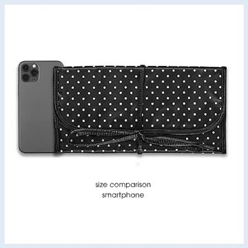 Conair Travel Jewelry Organizer, Travel Jewelry Bag with 6-Zippered Pockets in Black/White by Travel Smart