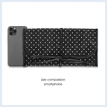 Conair Travel Jewelry Organizer, Travel Jewelry Bag with 6-Zippered Pockets in Black/White by Travel Smart