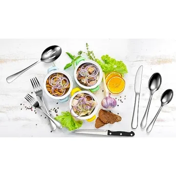 Tribal Cooking 49 Piece Silverware Set for 8 Stunning Finish