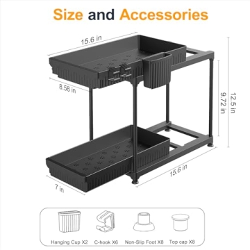 Double Drawer Under Sink Organizer for Home Storage