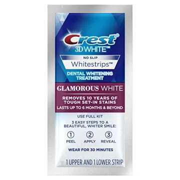 Crest 3D White Whitestrips Glamorous White Teeth Whitening Kit, 14 Count