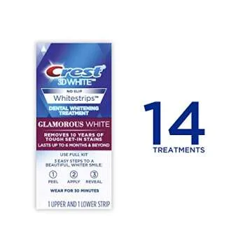 Crest 3D White Whitestrips Glamorous White Teeth Whitening Kit, 14 Count