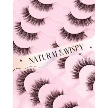 Natural Lashes Mink Natural Eyelashes False Eyelashes Natural Look False Lashes Wispy Eye Lashes Cat Eyelashes Fake Lashes KD01