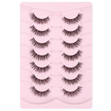 Natural Lashes Mink Natural Eyelashes False Eyelashes Natural Look False Lashes Wispy Eye Lashes Cat Eyelashes Fake Lashes KD01