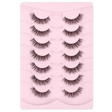 Natural Lashes Mink Natural Eyelashes False Eyelashes Natural Look False Lashes Wispy Eye Lashes Cat Eyelashes Fake Lashes KD01