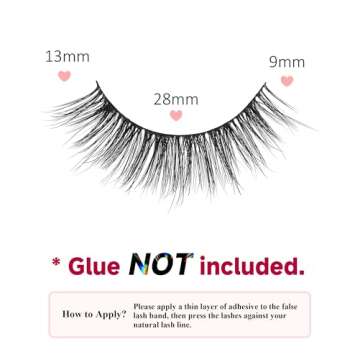 Natural Lashes Mink Natural Eyelashes False Eyelashes Natural Look False Lashes Wispy Eye Lashes Cat Eyelashes Fake Lashes KD01