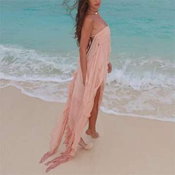 Stylish SOLILOQUY Strapless Maxi Dress for Weddings