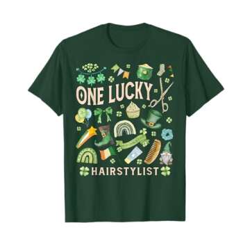 One Lucky Hairstylist St Patricks Day Beauty Hair Stylist T-Shirt