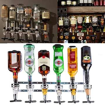 HAPYFMSHI Wall-Mounted House Liquor Dispenser | Alcohol Station Cocktail Tap, Push-Release Valves, H...