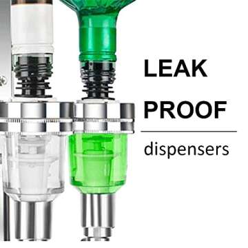 HAPYFMSHI Wall-Mounted House Liquor Dispenser | Alcohol Station Cocktail Tap, Push-Release Valves, Home Bar, Man Cave | Easy Assemble (6 Bottle)