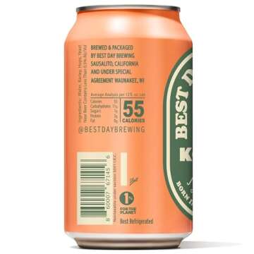 Best Day Brewing Kölsch Non-Alcoholic Craft Beer - 12 Pack - Premium Ingredients for Full Flavor - ...