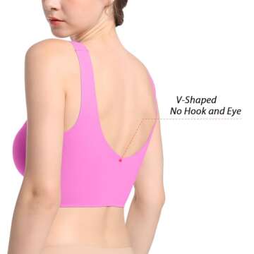 SHAPERX Women's Longline Comfort Bra: Stylish Everyday Smoothing