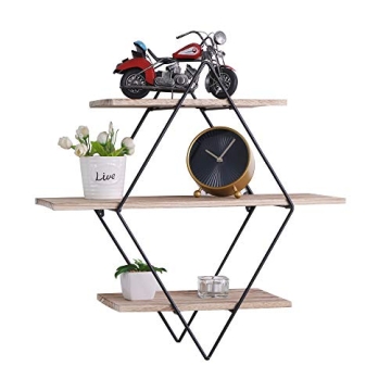 PENGKE 3 Tier Wall Floating Ledge Shelves for Home Decor,Wall Decoration Storage Shelf and Wall Moun...
