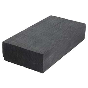 Hard Charcoal Block - 5-1/2" x 2-3/4" x 1-1/4" Heat-Reflective Jewelry Making Repair Soldering Work ...