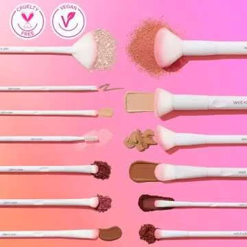 wet n wild Foundation Brush, Densely-Packed Synthetic Fiber Bristles for Liquid, Cream & Powder, Ergonomic Handle for Comfortable Control