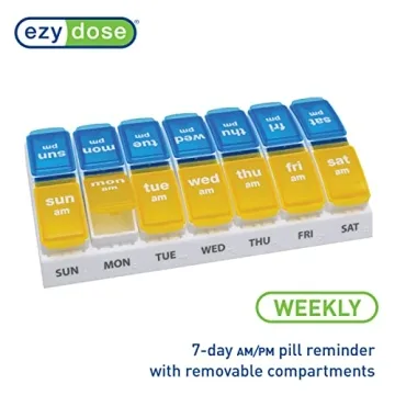 EZY DOSE 7-Day Pill Organizer AM PM Large Compartments
