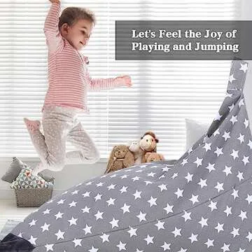 Stuffed Animal Storage Bean Bag for Kids and Adults