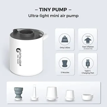 FLEXTAILGEAR Portable Air Pump USB Rechargeable for Inflatables