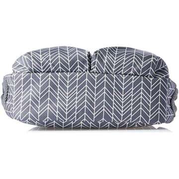 Skip Hop Diaper Bag: Iconic Duo Signature Function Forward Tote with Changing Pad & Stroller Attachement, Grey Feather