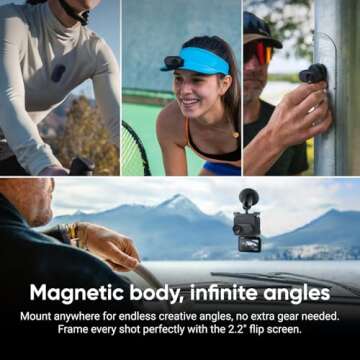 Insta360 GO 3S - 128 GB Black 4K Tiny Portable Vlogging Camera, Hands-Free POVs, Mount Anywhere, Stabilization, 140 Min Battery Life, 10m Waterproof, Pet POV