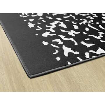 Flagship Carpets Schoolgirl Style Composition Notebook Educational Area Rug for Kids Room Seating Décor, Children's Classroom, Play Carpet for Teaching and Playroom, 7'6" x 12'