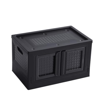 A ALFRESCOOL 82Qt Plastic Storage Bins with Drawers - Foldable Stackable Storage Bins with Lids - Cl...