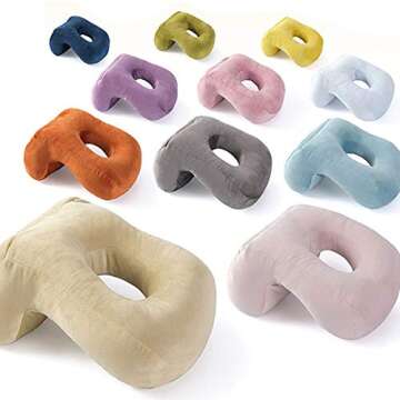 Seacity Nap Desk Sleeping Pillow for Adults and Kids, Memory Cotton Travel Nap Face Pillow with Arm Rest Back Support Pillow for Office School Library