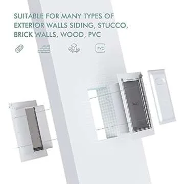 Baboni 3-Flap Pet Door for Wall, Steel Frame and Telescoping Tunnel, Aluminum Lock, Double Flap Dog ...