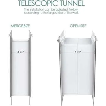 Baboni 3-Flap Pet Door for Wall, Steel Frame and Telescoping Tunnel, Aluminum Lock, Double Flap Dog Door and Cat Door, Strong and Durable (Pets Up to 40 Lb) -Medium