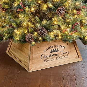 Rustic Wooden Tree Collar for Christmas 9ft Trees