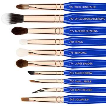 Bdellium Tools Professional Makeup Brush Golden Triangle Phase II Complete 15pc Brush Set with Pouch