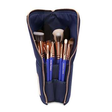 Bdellium Tools Professional Makeup Brush Golden Triangle Phase II Complete 15pc Brush Set with Pouch