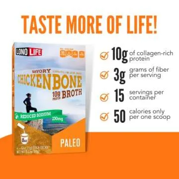 LonoLife Chicken Bone Broth Powder | Collagen-Rich & Convenient