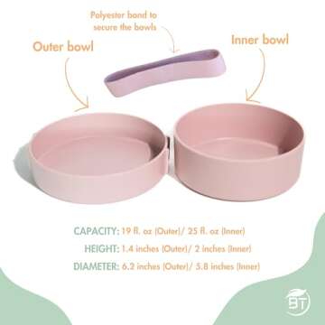 Barkin' Trails Travel Dog Bowls - Portable, BPA-Free Set for Outdoor Adventures, Food Grade Plastic,...