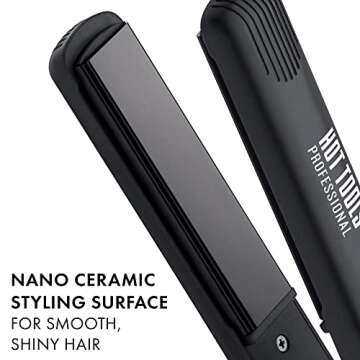 Hot Tools Nano Ceramic Flat Iron - Smooth Styles with Ease