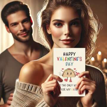 gerdiny Funny Valentines Day Card Gifts for Him - Taco Vday Card, Humorous Valentine's Gifts