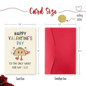 Funny Valentines Day Card Gifts for Him - Unique Taco Design