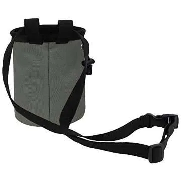 AMC Rock Climbing Panda Compact Chalk Bag with Adjustable Belt, Gray
