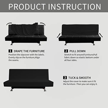 Stylish Armless Futon Slipcover - Easy to Install & Care