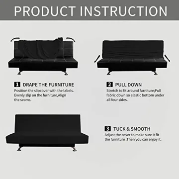 Stylish Armless Futon Slipcover - Easy to Install & Care