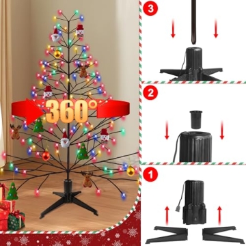 Rotating Christmas Tree Stand for 7.5FT Trees