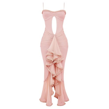 houstil Women's Casual Ruffle Beach Party Maxi Dress - Elegant & Comfortable