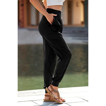 Stylish PRETTYGARDEN Women's Satin Jogger Pants with Pockets