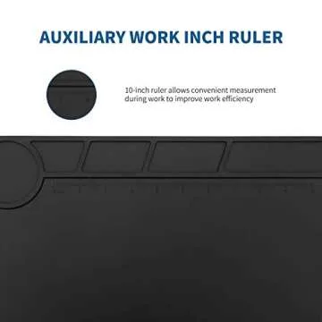 HTM-201 Black Silicone Soldering Mat for Electronics Repair